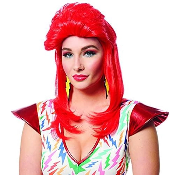 Super Seventies Adult Costume Wig | Red
