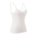 thumbnail image 4 of Shelf Bra Camisoles Adjustable Spaghetti Strap Tank Tops Basic Layer 2 Lane Top Camisoles Women Slim Women Berry Top Women 3x plus Top Shirt Women Tops Neck Active Tops for Women Compression, 4 of 7