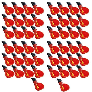 CIYISON 50 Pcs Automatic Poultry Water Bowl Chicken Feeder Waterer for Duck Chicken Pigs