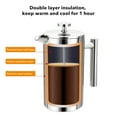 thumbnail image 5 of Behome French Press Coffee Maker, 34oz Stainless Steel French Press Coffee Maker, 3 Filtration & Double Wall Insulation, Rust-Free, Food Grade & Safe Coffee Pot, 5 of 8