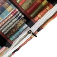 thumbnail image 4 of 3 Pcs Soft Bedding Set, Includes 1 Duvet Cover with Zipper And 2 Pillow Shams,Bookworm Antique Book Library Vintage Book Shelf Full(79"×90"), 4 of 8