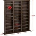 thumbnail image 3 of Prepac Adjustable Barrister Media Storage Cabinets, Wood Espresso, 3 of 5