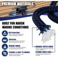 thumbnail image 3 of Dock Lines for Boats 1/2 Inch x 15ft – Double-Braid Nylon Boat Dock Lines, Pack of 4 – 12" Pre-Spliced Eye Loop, Marine Rope for Pontoon, Sailboat, Powerboat – Boat Rope Docking Set, 3 of 8
