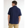 thumbnail image 4 of Free Assembly Men's Waffle Knit Button-Up Shirt with Short Sleeves, Sizes XS-3XL, 4 of 5