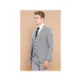 thumbnail image 4 of Men 3pc European Vested Suit WESSI by J.VALINTIN Extra Slim Fit JV44 Houndstooth, 4 of 8