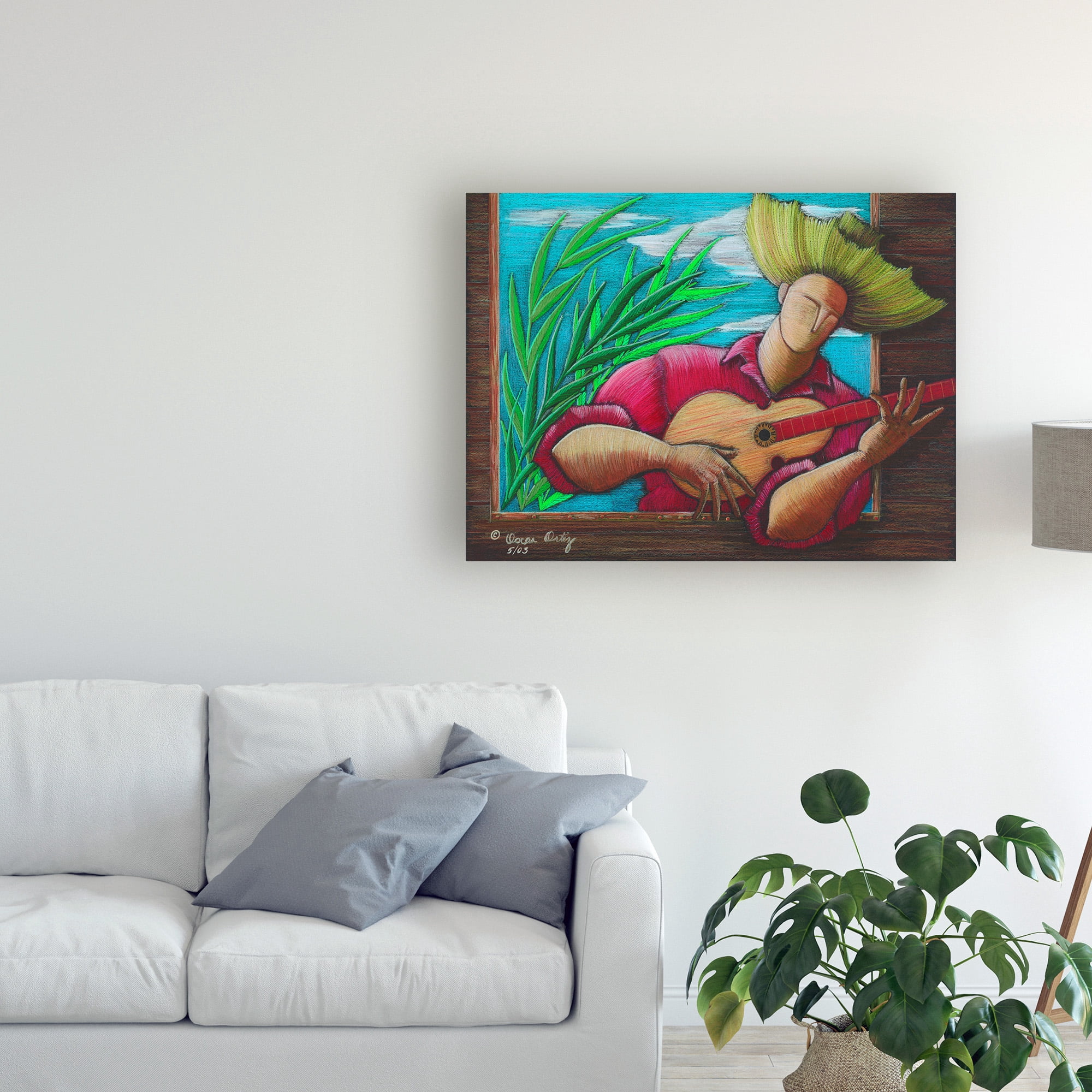 Trademark Fine Art 'Musicians Guitar 1' Canvas Art by Oscar Ortiz