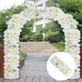 thumbnail image 3 of Puerta arqueada Fila de flores Fila de flores artificiales Seda Rosa Peonía Boda Flor Arreglo de pared para ventana T Estación Pared Puerta Telón de, 3 of 9