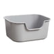 thumbnail image 3 of Caja de arena para gatos, inodoro, contenedor de arena para gatos, arenero para gatos de lados altos y duradero. Gris, 3 of 9