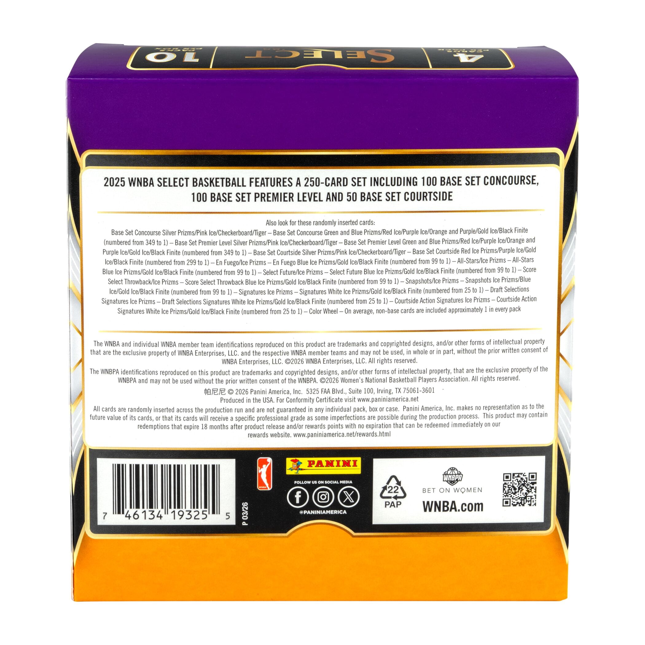 2025 Panini WNBA Select Trading Cards Mega Box