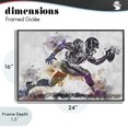 thumbnail image 4 of Stupell Industries Contemporary Endurance Football Sprint Black Framed Giclee Art, 24 x 16, by Creative Studio, 4 of 8