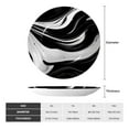 thumbnail image 2 of Cauagu Abstract Black White Swirls Print Bone China Decorative Plate, Wall Mount Plate Holiday Decor Decorative Ceramic Plates with Stand Elegant Household Plates Decorative-10in, 2 of 6