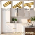 thumbnail image 6 of 12 Pack Kitchen Cabinet Handle Gold 3-3/4 Inch Hole Center Stainless Steel Pull for Dresser Drawer Cupboard Handle with Screw 6 Inch Length, 6 of 8
