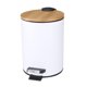 thumbnail image 2 of Cubo de basura con tapa de bambú y forro extraíble. 3L Blanco, 2 of 9