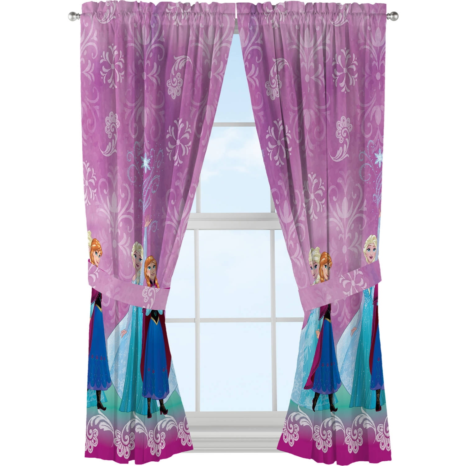 image: Disney's Frozen 'Nordic Wonder' Girls Bedroom Curtains