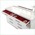 thumbnail image 3 of Dressers, Modern 8-Drawer with Mirror Lid Jewelry Storage, Milky White | White | Wood, 3 of 5