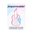 thumbnail image 3 of Babero Bebe De Tela Y Plastificado Atrás Impermeable 12pza de Conejos Malubero Multicolor, 3 of 4