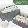 thumbnail image 2 of LotFancy 6Pcs China Storage Containers for Chinaware, Stemware, Dinnerware, Gray, 2 of 8