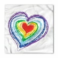 thumbnail image 1 of Doodle Bandana, Nested Rainbow Heart, Unisex Head and Neck Tie, by Ambesonne, 1 of 2
