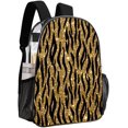 thumbnail image 3 of SKQIT Gold Glitter Animal Print Clear Backpack, Heavy Duty PVC Transparent See Through Backpack for Men Women College Work Travel, 3 of 8