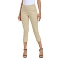 thumbnail image 6 of HDE Women's Pull On Capri 21" Inseam Cropped Pants with Pockets Khaki M, 6 of 6