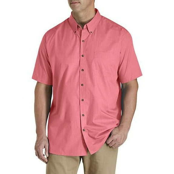 Easy-Care Solid Sport Shirt Tea Rose 4XL
