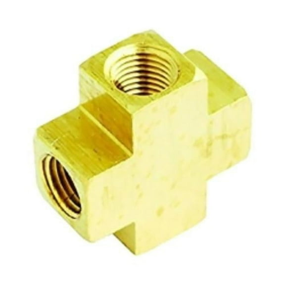 Milton 1/4" FNPT Brass Cross Hose Fitting