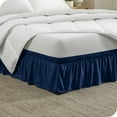 thumbnail image 2 of Bare Home  Adjustable Wrap Around Bed Skirt Twin - Dark Blue, 2 of 5