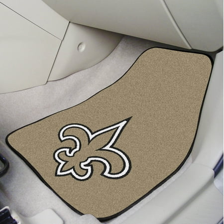 - New Orleans Saints 2-pc Carpeted Car Mats 17