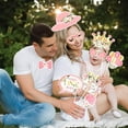thumbnail image 4 of 24pcs Floral 1st Birthday Photo Booth Props Miss Onederful 1st Birthday Decorations Pink Flower Selfie Props Kit Floral First Birthday Decorations Isn't She Onederful Birthday Decor, 4 of 6