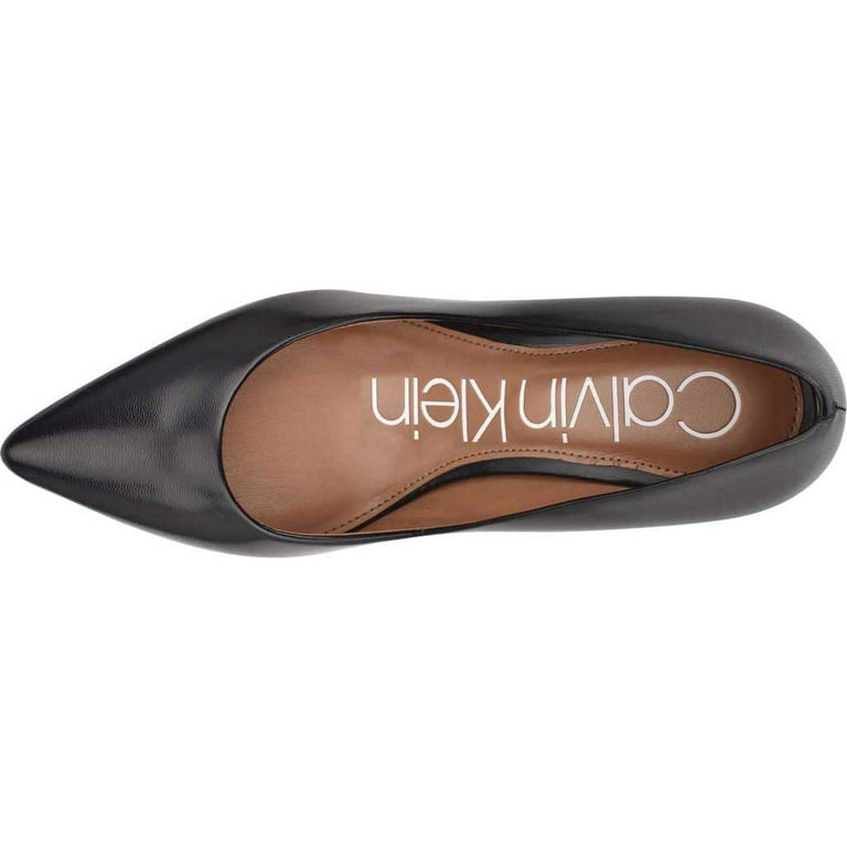 Calvin Klein Women's Gayle Pump, Black Leather, 5 - Walmart.com