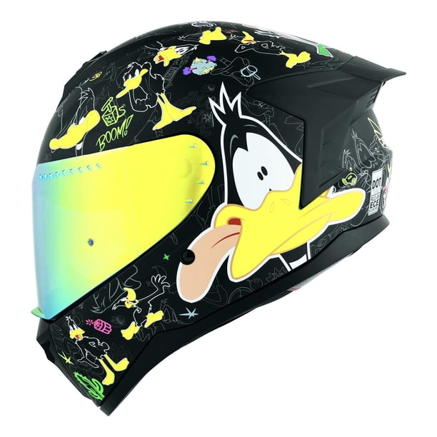 Casco Bkr Valkyria Negro Mate Mad Lucas Mica Naranja Cerrado negro L