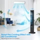 thumbnail image 5 of Airvention Ventilador de torre moderno oscilante de 115° para dormitorio, ventilador de pie de 43 pulgadas con control remoto, temporizador de 7,5 horas, ventilador de piso de refrigeración ultra sile, 5 of 5