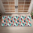 thumbnail image 2 of Orange Green White Checkerboard Checkered Pattern Door Rugs,Washable Non Slip Door Mats Indoor,Decorative Door Mats,Entry Mat Indoor for Entrance,Bedroom,Kitchen,Bathroom,16"x47", 2 of 6