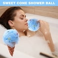 thumbnail image 6 of Ice Cream Bath Loofah Sponge,4.3x7.9Inch Exfoliating Mesh Pouf Bath Ball Bodys Scrubbers,Shower Sponge Brush,Durables and Convenient,Easys to Use,Suitable for Men Women, 6 of 6