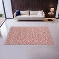 thumbnail image 4 of Lush Ambience Hand Made Geometric Premium Area Rug|Machine Washable, Natural Soft Underfoot Hand Woven Cotton Rug (5'X8'-Coral), 4 of 10