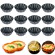 thumbnail image 1 of Muyoka 12 Uds huevo tarta de acero al carbono Cupcake pastel galleta molde DIY molde lata herramientas para hornear Muyoka Hogar, 1 of 7