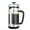 Silver, variant on Easyworkz French Press 12 oz Coffee Tea Maker Cafetiere with Borosilicate Glass, Soft Grip Handle,Black