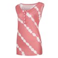 thumbnail image 1 of Pompotops Mode Femmes Casual Impression Pull Sans Manches T-Shirt Tops Blouse Buttton, 1 of 6