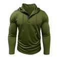 thumbnail image 6 of BXINGOHAI Mens Lightweight Hoodies Pullover Long Sleeve Casual Workout Athletic Shirt Hooded Sweatshirts Army Green 2XL, 6 of 7