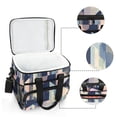 thumbnail image 6 of FORMRS Insulated Cooler Bag 24 Cans Capacity Soft Leakproof Lunch Box with Side Pockets, Pink Stripes, 6 of 7