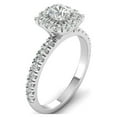 thumbnail image 3 of IGI Certified G/I2 1 Carat TW Diamond Halo Set Engagement Ring in 10k White Gold, 3 of 5