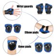 thumbnail image 5 of REGALWOVEN 6 PCS Skating Knee Elbow Wrist Pads Protective Gear Set Blue, 5 of 7