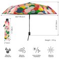 thumbnail image 3 of FORMRS Travel Umbrella Folding Auto Open Close Windproof Rain UV Protection, Pink Colorful Circles, 3 of 8