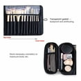 thumbnail image 3 of Rewera Organizador portátil de brochas de maquillaje, soporte para brochas de maquillaje para viajes, puede contener más de 20 brochas, bolsa de cosméticos, estuche enrollable para brochas de, 3 of 8
