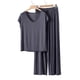 thumbnail image 1 of TaTaai Loose Solid Color T-shirt Pants Pajama Set, Women's Thick Warm Design, All Season Casual Home Work Outfit, Cold Gentle Wash, Line Dry Option Gift, 1 of 6