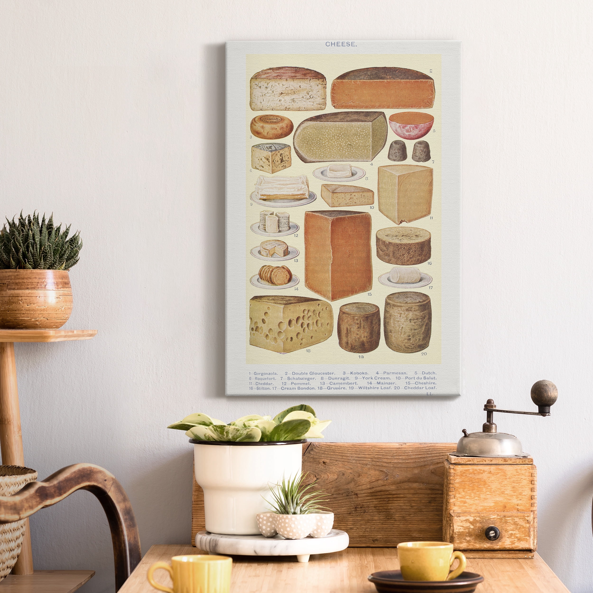Various Cheeses Premium Gallery Wrapped Canvas - Ready to Hang - 40 x 60