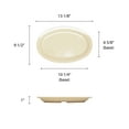 thumbnail image 2 of Excellante Nustone Tan Melamine Dinnerware Collection 13 1/4" x 9 5/8" Narrow Rim Platter, Comes in Dozen, 2 of 2