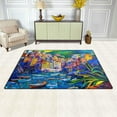 thumbnail image 3 of Coolnut Lightweight Soft Area Rugs 60 x 39 inch (5'x 3'3"), Original Oil Painting Floor Mat for Kids Playing Room Hardwood Floor Living Room Nursery Rugs, 3 of 6