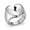 Silver, variant on Men's Lightning Split Heart Ring, Stainless Steel Geometric Cutout Statement Ring, Sculptural Profile, US Sizes 7-14 for Casual Outfits, Parties, Concerts, Birthday Gift for Him