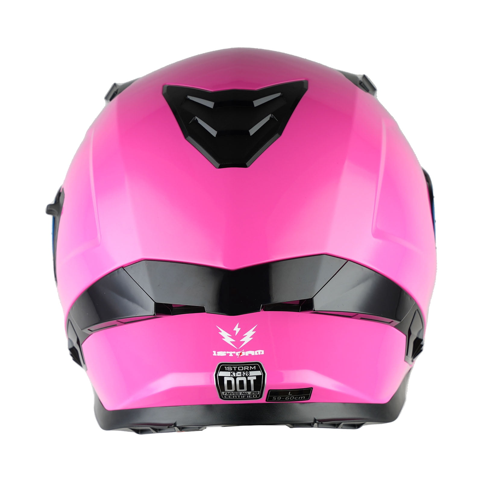 1Storm Motorcycle Full Face Helmet for Adults Men and Women Street Bike Racing Helmet DOT Approved with one Extra Clear Shield: KT828 Glossy Pink